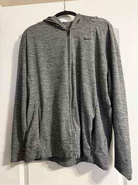 Nike Men’s Heather Gray Zip-Up Hoodie